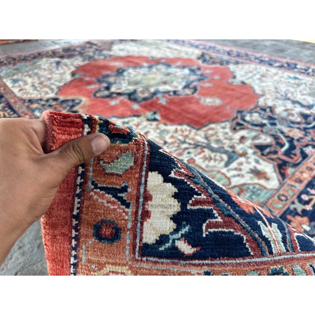 2020s Fine Hand Knotted Tribal Serapi Rug For Sale - Image 5 of 6