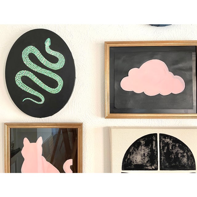 Medium Patterned Snake Painting by Max and Alma For Sale - Image 4 of 6