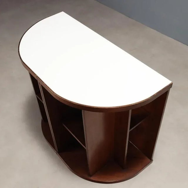 Wood Wooden Cabinet with Glass Top, 1960s-1970s For Sale - Image 7 of 9