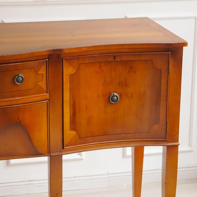Vintage Biedermeier-Style Sideboard with Curved Cherrywood Drawer For Sale - Image 3 of 18