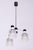 Metal Mid-Century Czech Chandelier in Chrome and Opaline Glass attributed to Drukov, 1970s For Sale - Image 7 of 13
