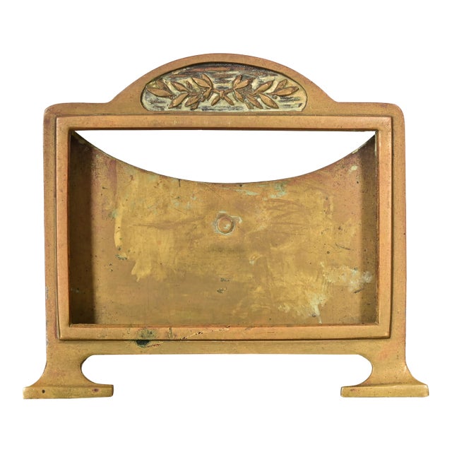 Tiffany Studios Style Antique Arts & Crafts Bronze Desk Calendar Frame or Picture Frame For Sale