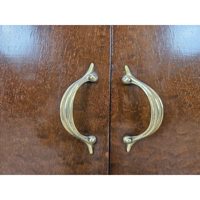 Art Deco Mahogany Crotch Bedside Tables with Glass Top, 1950, Set of 2 For Sale - Image 10 of 18