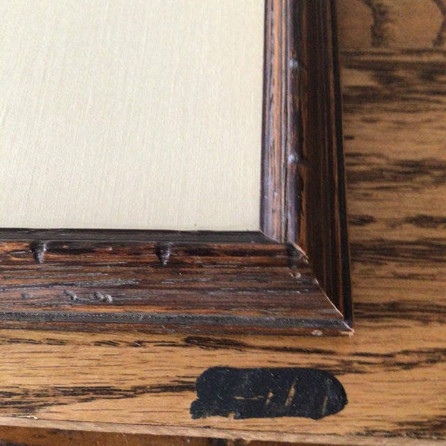 Vintage Aoyama Masaharu Going to Market River Scene Framed Pencil Signed Wood Block Ink Print For Sale - Image 10 of 13