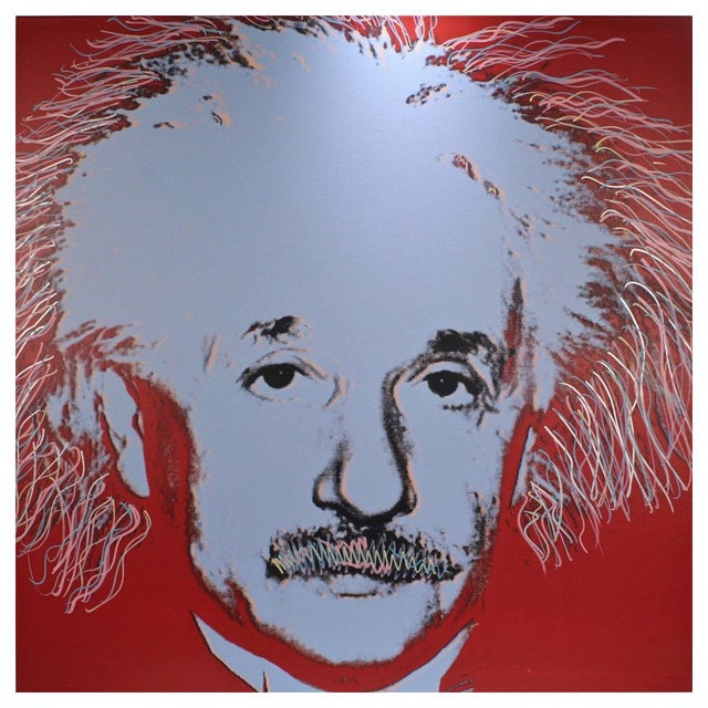 Einstein State I, a Pop-Art Screen-Print of Albert Einstein by Sak Steve Kaufman For Sale - Image 13 of 13