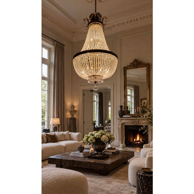 Height: 170 cm (around 250 cm with chain and veilinghal) / Diameter: 90 cm Europe, circa 1900–1950 This exceptional...