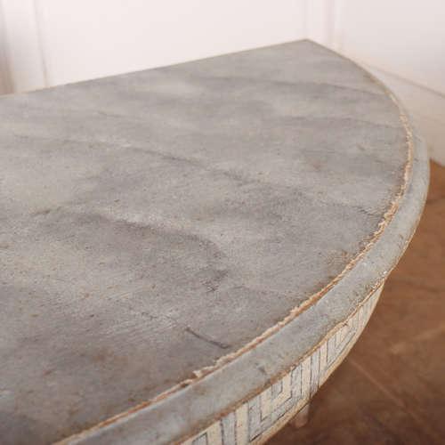 Wood Swedish Demi Lune Consoles, Set of 2 For Sale - Image 7 of 9