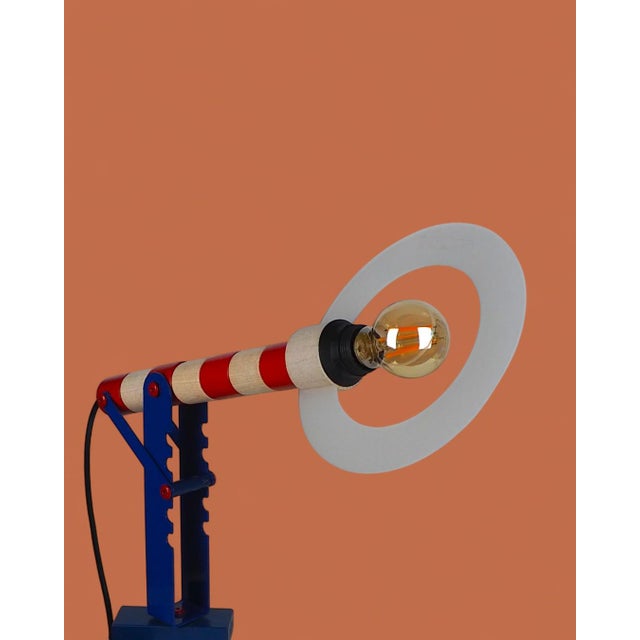 Blue Vintage Signal Desk Lamp from Haba, Germany, 1990s For Sale - Image 8 of 15