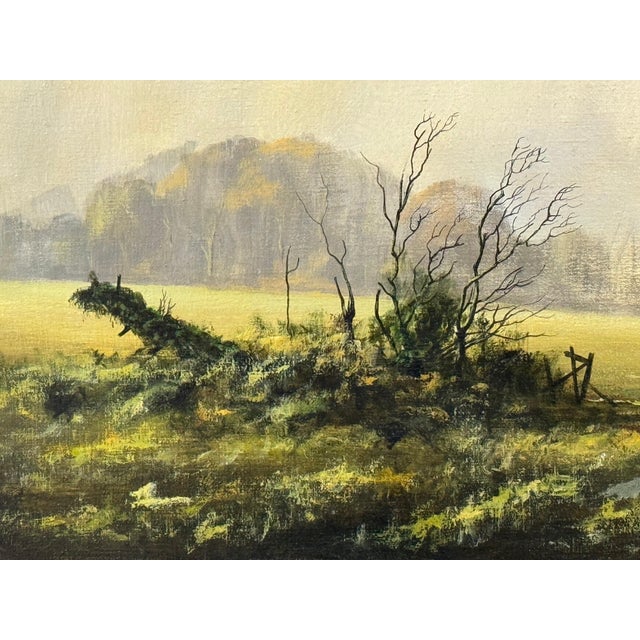 Winter Field on Overcast Farmland in the English Countryside by British Artist 1975 (Circa) For Sale - Image 6 of 18