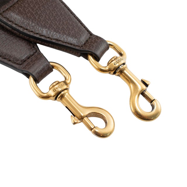 Animal Skin Gucci Ophidia Medium Beige Gg Supreme Canvas Web Stripe Crossbody Bag For Sale - Image 7 of 10