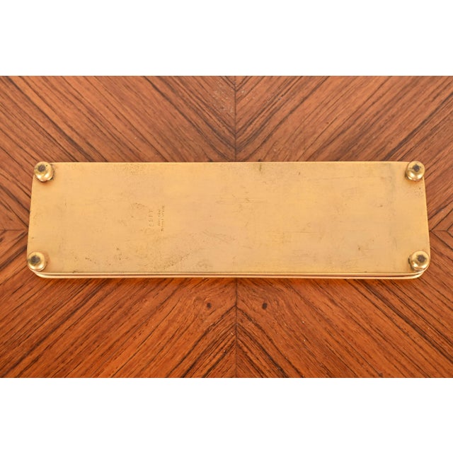 Tiffany Studios New York Bronze Doré and Abalone Pen Tray For Sale - Image 10 of 13