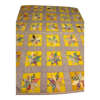 Vintage Eight Point Star Quilt For Sale