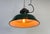 French Industrial Dark Green Enamel Factory Pendant Lamp, 1960s For Sale - Image 12 of 18