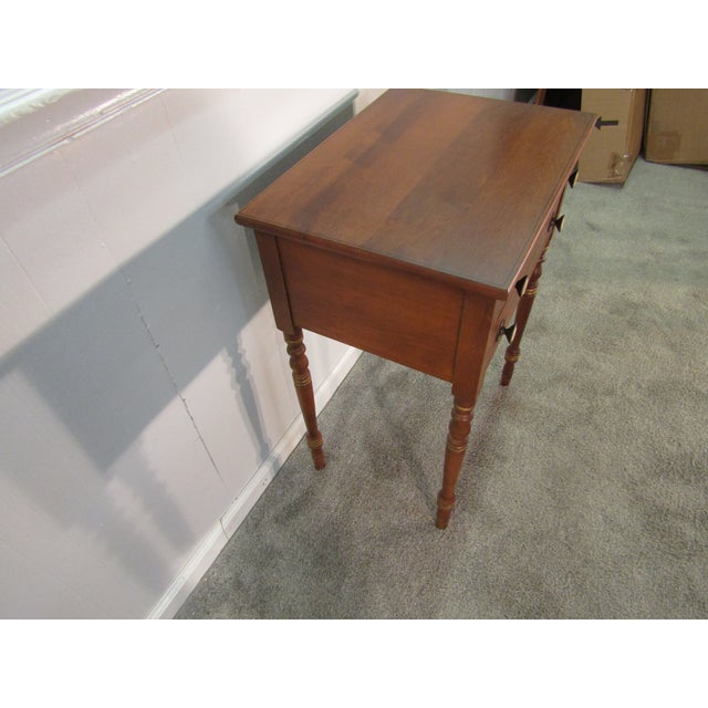 Item 87665: Hitchcock solid maple nightstand. Age: 1980's. Details: Gold paint decorated. Condition: Very clean excellent...
