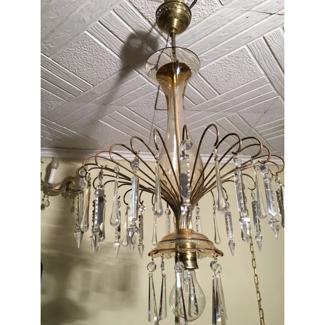 Glass Chandelier, 1970s For Sale - Image 13 of 18