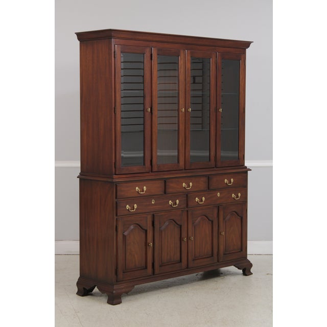 Traditional Henkel Harris Mahogany 4 Door China Cabinet For Sale - Image 3 of 18