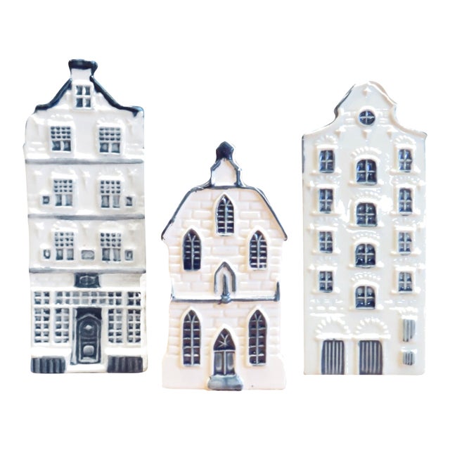 1950s KLM Delft Architectural House Collection, Set of 3 For Sale