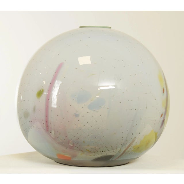 1984 Studio Art Glass Orb Sculpture or Vase by Robert Palusky For Sale In Philadelphia - Image 6 of 12