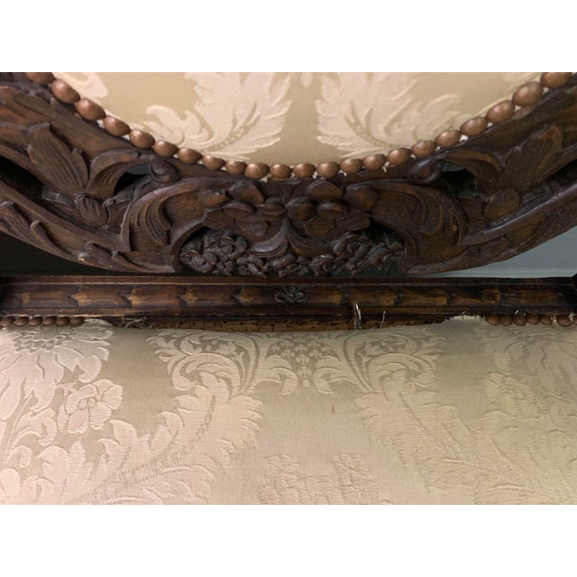 19th Century Carolean Walnut Settee, 1880 For Sale - Image 6 of 14