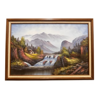 Late 20th Century Oil Painting by R. Boren For Sale