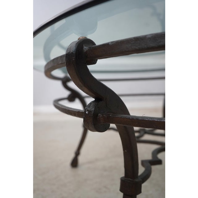 Wrought Iron Base Glass Top Coffee Table For Sale - Image 13 of 13