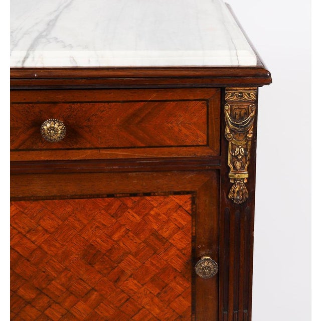 Antique French Parquetry Bedside Tables, 1800s, Set of 2 For Sale - Image 6 of 18