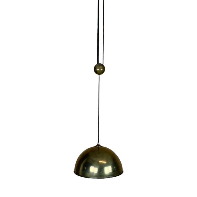 Brass Ceiling Lamp by Florian Schulz, 1970s For Sale