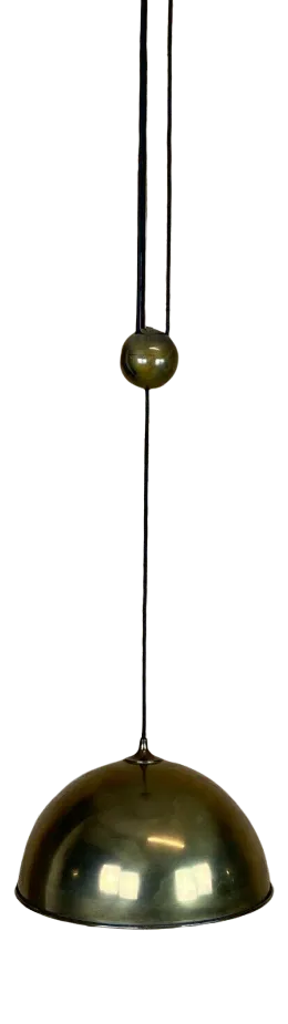 Brass Ceiling Lamp by Florian Schulz, 1970s