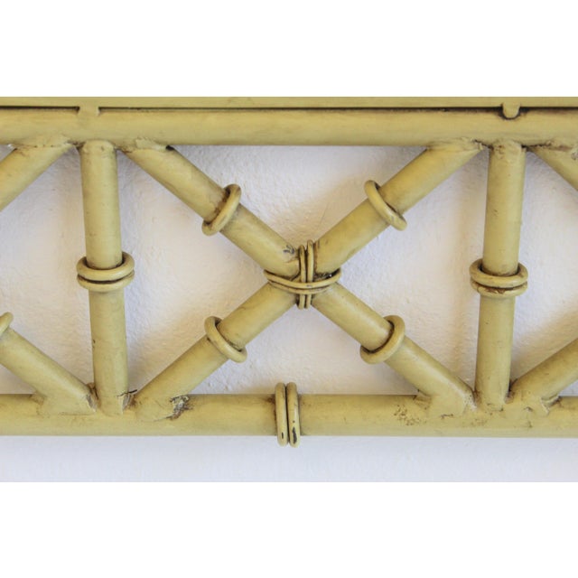 Vintage Hollywood Regency Faux Bamboo Console Table & Mirror Set Demilune Palm Beach Regency 1970s For Sale - Image 17 of 18