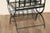 1970s Pair of Hervé Baume French Wrought Iron Folding Patio Chairs | Outdoor Garden Armchairs | France 1970s For Sale - Image 5 of 18