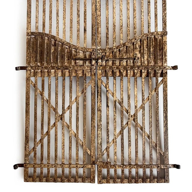 Rustic Vintage Iron Garden Gate For Sale - Image 3 of 8
