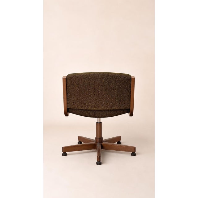 Vintage Office Chairs in Wood, 1970, Set of 5 For Sale - Image 4 of 7
