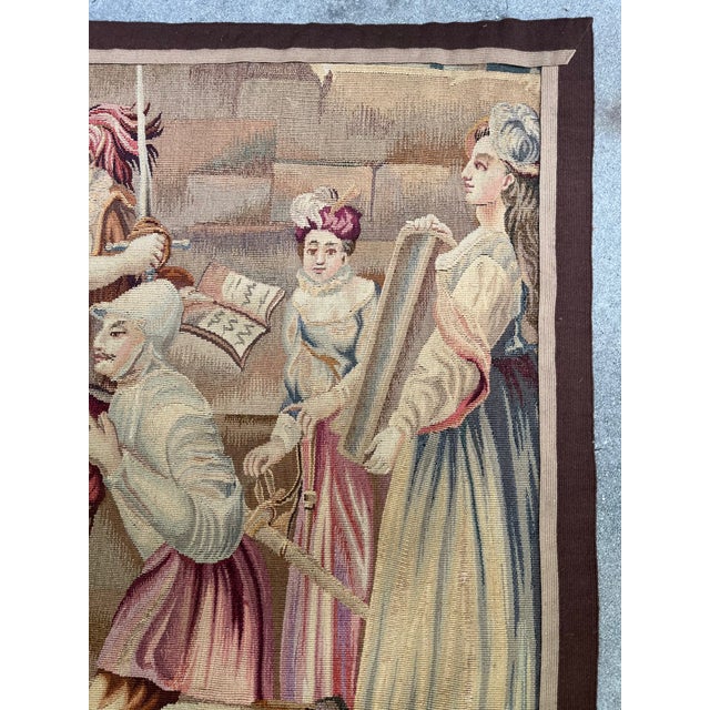 19th-Century French Wool & Silk Tapestry For Sale In Los Angeles - Image 6 of 11