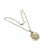 Metal Diamond Freshwater Pearl Necklace 14k Gold Pendant Italy Certified For Sale - Image 7 of 12