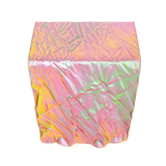Early 21st Century Christopher Prinz "Wrinkled Stool" Side Table For Sale - Image 5 of 7