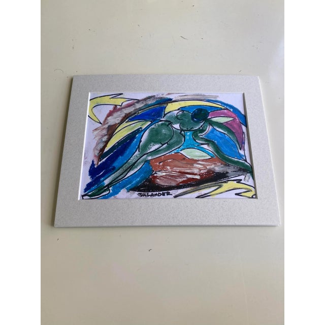 2020s 2020s “Angel” Original French Oil Pastels Drawing by Erik Sulander For Sale - Image 5 of 7