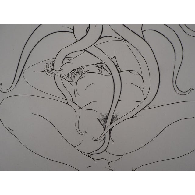 Pierre-Yves Tremois, Gorgote: Woman Captured by a Woman, Original Etching For Sale - Image 3 of 8