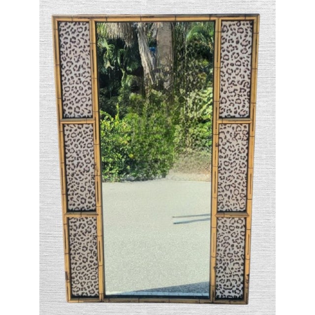 Gold Customized Leopard Antique Gold Gilt Tall Rectangular Hollywood Regency Wall Mirror For Sale - Image 8 of 10