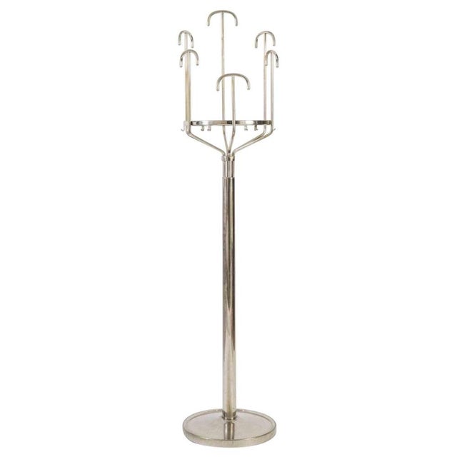 Studio BBPR 'Melpomene' model steel coat hanger. Prod. Artemide, 1970 ca. 181 x 40 x 40 cm. Good conditions. This piece is...