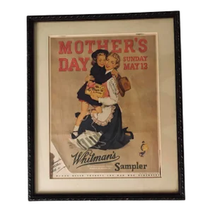 1951 Whitman's Candy Samplers Costume Frame Mom & Child Print Advertising