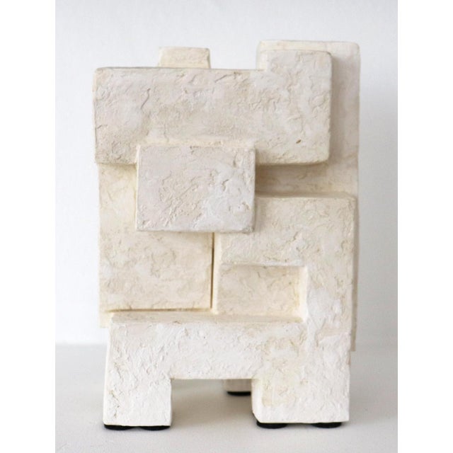 Block XI, Plaster by Delphine Brabant, Geometric Abstract Sculpture Chairish