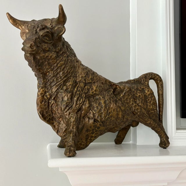 Mid Century Brutalist Ceramic Bull For Sale In Providence - Image 6 of 12