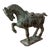 Early 20th Century Tang Dynasty-Style War Horse Metal Sculpture on Pedestal, Artist Signed For Sale