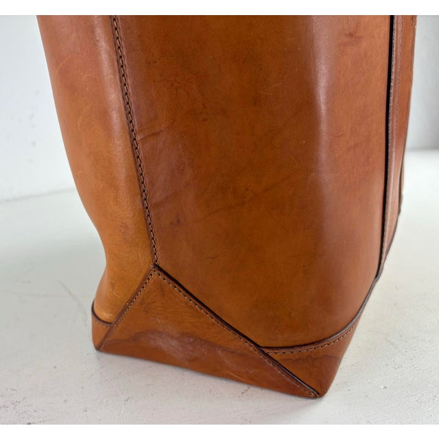 Ralph Lauren Ralph Lauren Vintage Tooled Leather Satchel For Sale - Image 4 of 12