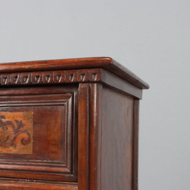 Baroque Walnut Bedside Table For Sale - Image 5 of 9