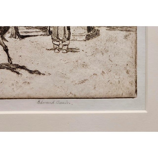 1910s Edward Borein -A Street in Taos - C1910s Original Etching For Sale - Image 5 of 8