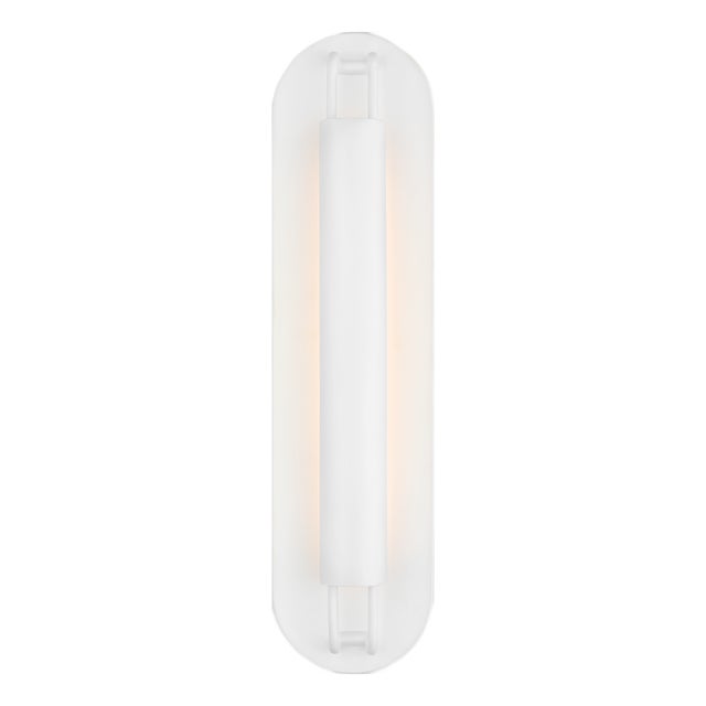 Kelly Wearstler for Visual Comfort Signature Teline 24" Oval Sconce in Matte White For Sale