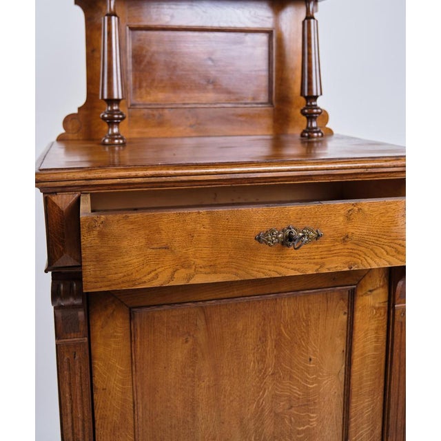 Decorated Mahogany Cabinet with Round Legs, 1880s For Sale - Image 4 of 9