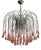 Cascading Chandelier with Pink Murano Glass Drops from Paolo Venini For Sale