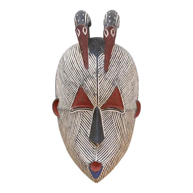 Colorful Tribal Mask With Geometric Design For Sale